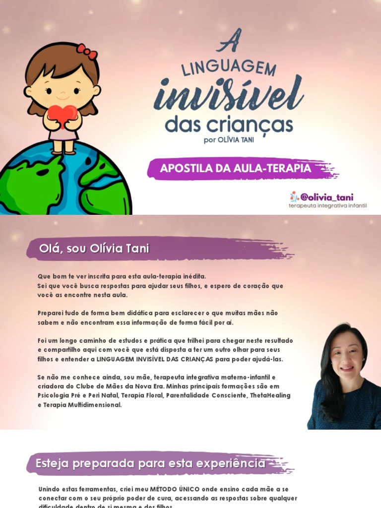 Apostila - Linguagem Invisivel Das Criancas - Olivia Tani | PDF ...