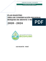 Plan Maestro Área de Conservación Regional Bosques de Shunte y Mishollo - para Revision