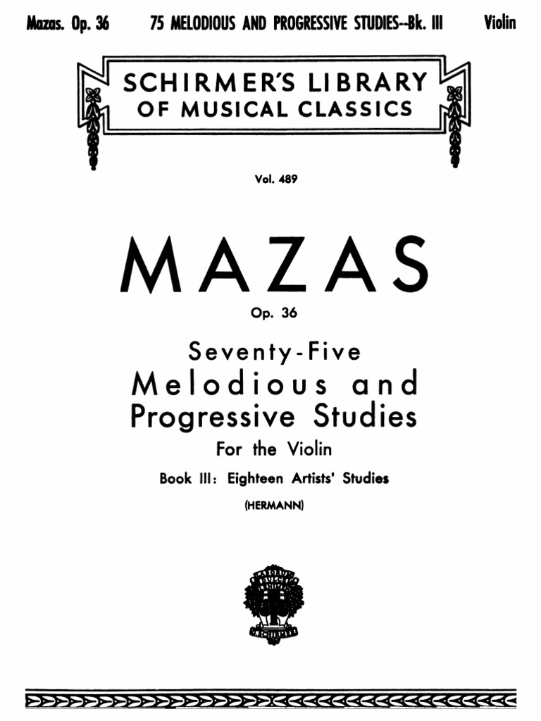 Mazas Violin Etudes Op. 36 Book 3 PDF