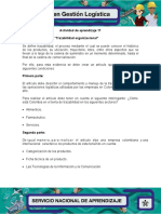 Actividad de Aprendizaje 17 Evidencia 1: Artículo "Trazabilidad Organizacional"