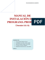 Manual de Instalación Del Programa Probare
