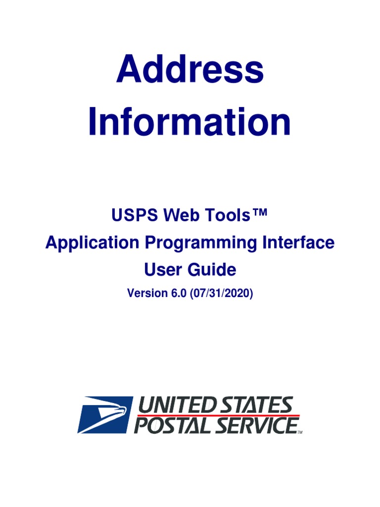 USPS AddressInformationApi PDF Zip Code United States Postal