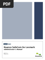 Nuance Safecom Go Lexmark: Administrator'S Manual