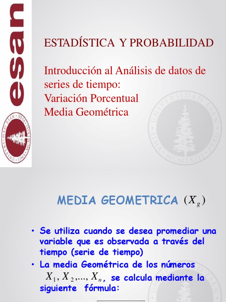 Semana - 5 Variación Porcentual - Media Geométrica | PDF | Matemáticas