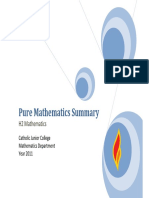 2011 Pure Math Summary