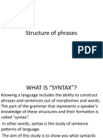 Unit 2 - Structure of Phrases