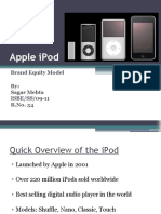 Apple Ipod: Brand Equity Model By: Sagar Mehta Isbe/Ss/09-11 R.No. 34