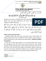 Khutbah Jumaat 15 Oktober 2021 - Kesihatan Nikmat Dan Amanah RUMI