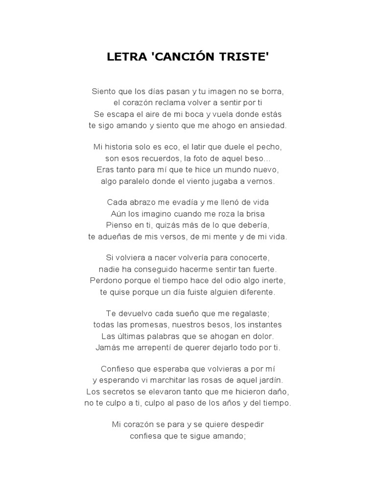 Letra De Chica Triste 😔Chica Triste😔 | Dibujos Y Anime Amino