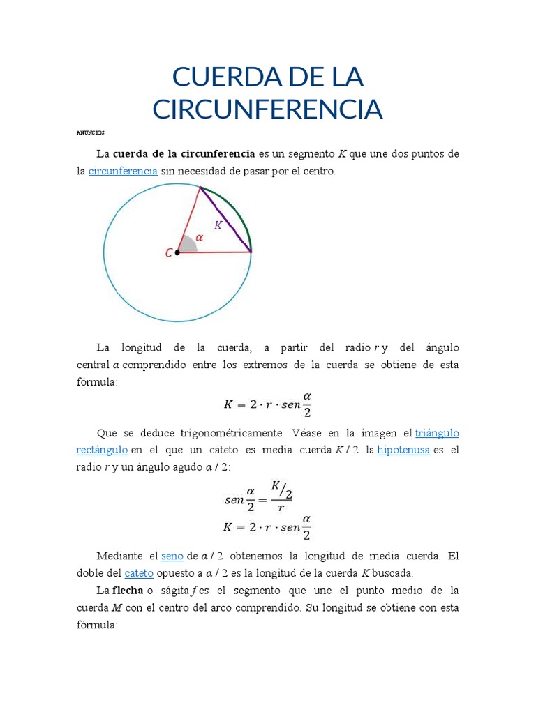 Cuerda de Circuferencia