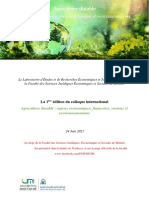 Colloque International Agriculture Durable