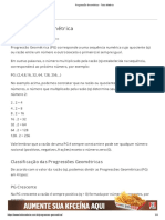 Progressão Geométrica - Toda Matéria