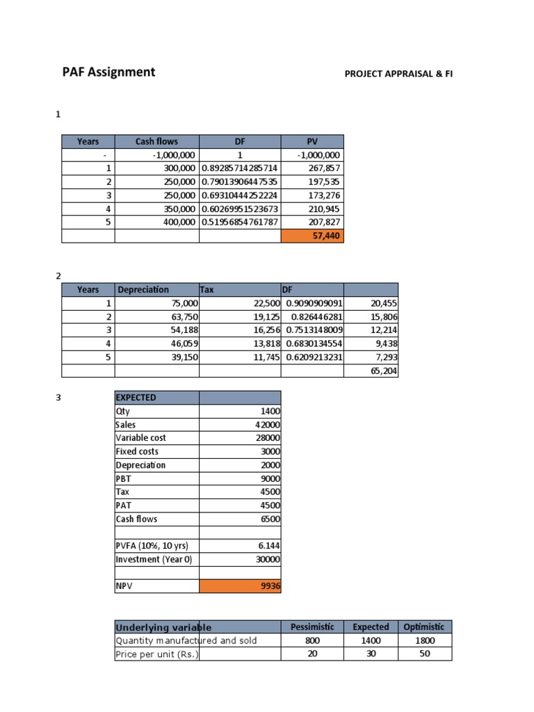 Finance Project Cash Flow Analysis | PDF | Net Present Value | Depreciation