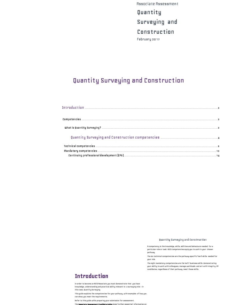 RICS Quantity Surveying Pathway Guide | PDF | Building Information ...