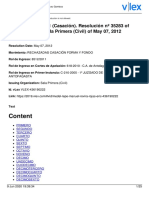SILENCIO CIRCUNSTANCIADO Causa no 8512:2011 (Casación). Resolución no 35283 of Corte Suprema, Sala Primera (Civil) of May 07, 2012