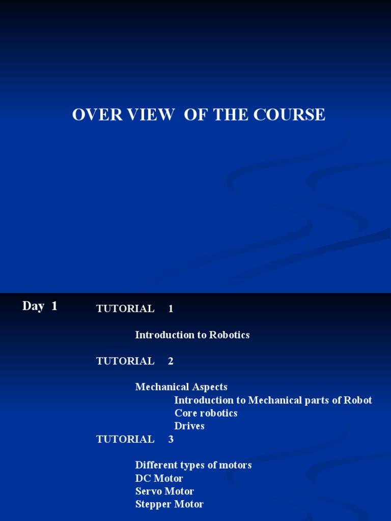 Robotics Course Overview | PDF | Technology & Engineering