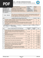 Me201 - Applied Thermodynamics: National University of Computer & Emerging Sciences, Fast-Nu