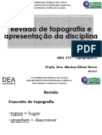 1-Revisao de Topografia e Apresentacao Da Disciplina