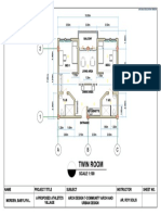 Twin Room: SCALE 1:100