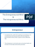 The Entrepreneurial Mind & The Intrapreneurial Mind