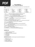 Final Examination It 101 - Discrete Mathematics FILL IN THE BLANKS: Select The Appropriate Letter of Answer From Corresponding Choices