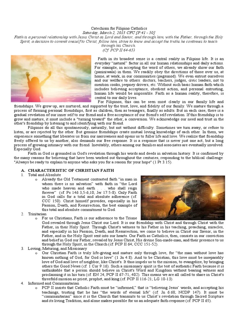 Catechism For Filipino Catholics Pdf Catholic Church Jesus