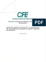 DCIPI-002.- De la Administración de los Contratos en Materia de Obras y Servicios Relacionados