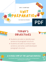Unit Preparation: DAY 2 - 21 SEPT 2021