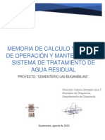 Memoria de Calculo y Manual de Operación y Mantenimiento