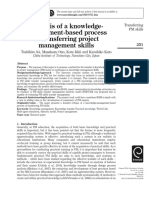 Analysis of A Knowledgemanagement-Based Process of Transferring Project Management Skills