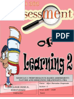 ED 305-ASESSMENT OF LEARNING 2 Module 3