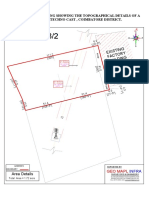 SF NO:128/2: Digital Survey Drawing Showing The Topographical Details of A Property at Techno Cast, Coimbatore District