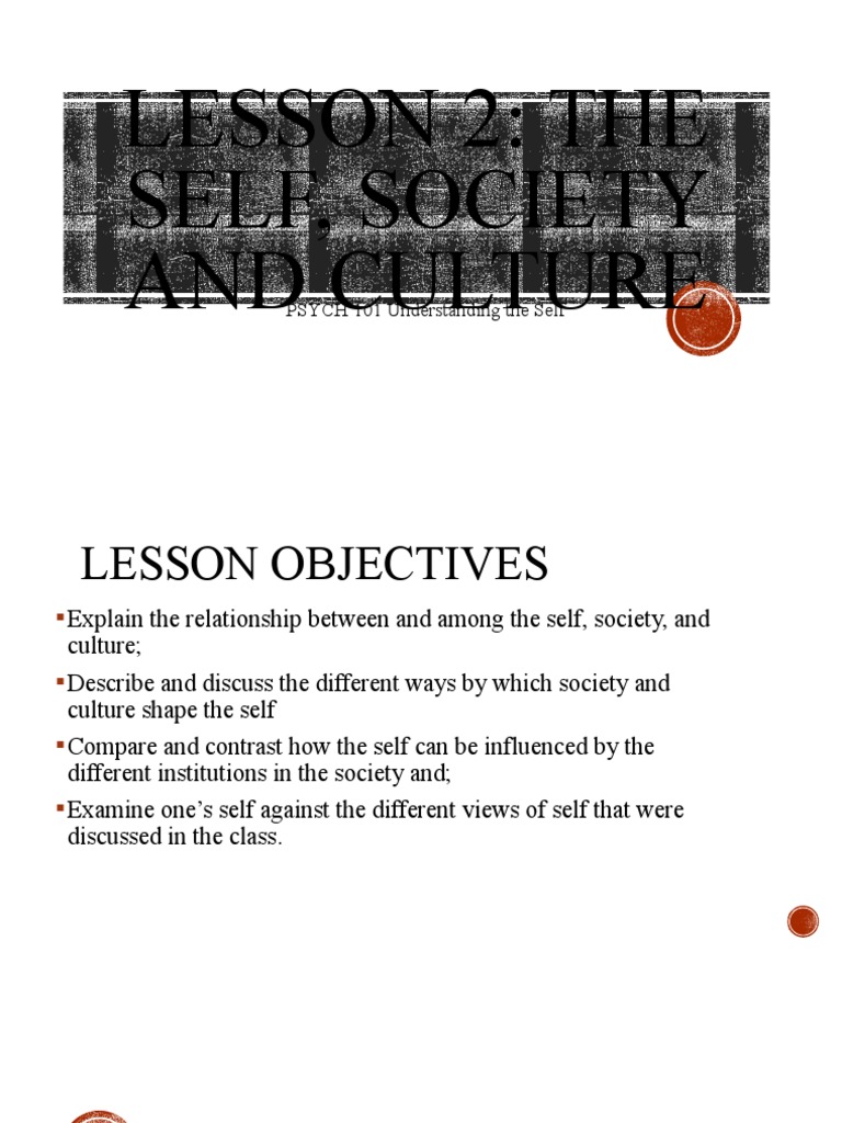 The Self in Society and Culture | PDF | Self | Thought