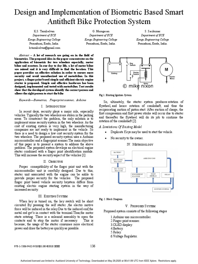 Design and Implementation of Biometric Based Smart | PDF | Relay | Switch