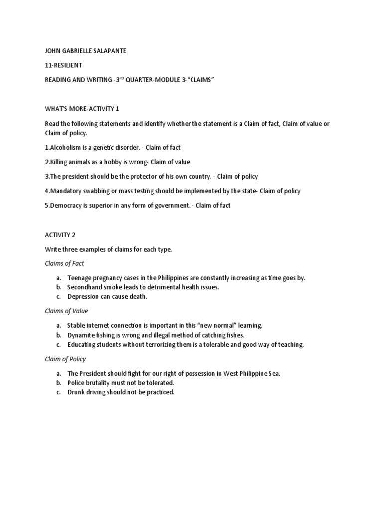 Reading and WritingModule 3 PDF Immunity (Medical) Vaccines