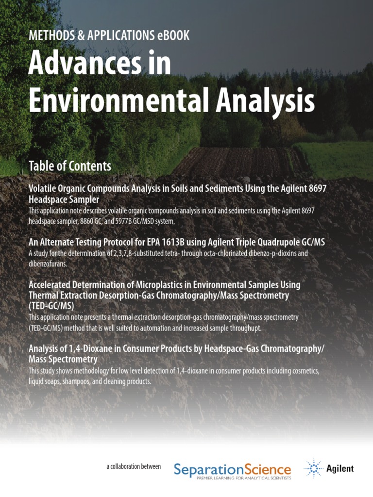 Advances in Environmental Analysis Methods & Applications Ebook PDF