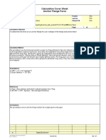 Calculation Cover Sheet Anchor Flange Force