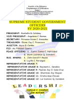 Supreme Student Government Officers SY 2020-2021: Department of Education