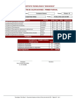 Instituto Tecnológico "Don Bosco" Boletín de Calificaciones - Primer Parcial