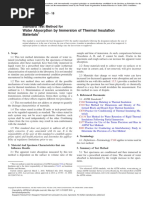 Water Absorption by Immersion of Thermal Insulation Materials