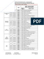 ABES Institute of Technology Date Sheet for B.Tech Exams