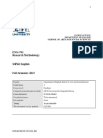 ENG-701 Research Methodology: School of Arts and Social Sciences