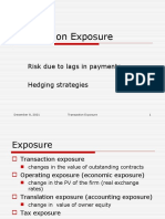 Transaction Exposure: Risk Due To Lags in Payments Hedging Strategies