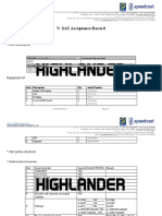 V-SAT Acceptance Record: Vessel Information