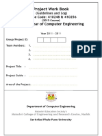SPPU BE Computer Revised Project Work Book June 2018