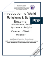 IWRBS_Q1_Mod1_Worldviews Belief Systems and Religion