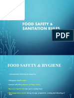 Food Safety & Sanitation Rules