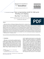 A Mixed-Integer Linear Programming Model For Bulk Grain Blending and Shipping