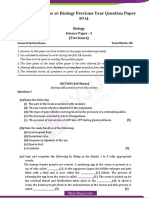 ICSE Class 10 Biology Previous Year Question Paper 2014