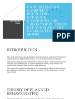 Understanding Consumer Recycling Behavior: Combining The Theory of Planned Behavior and The Norm Activation Model